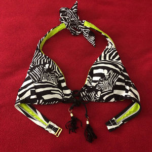 Trina Turk Tanzania zebra bikini top